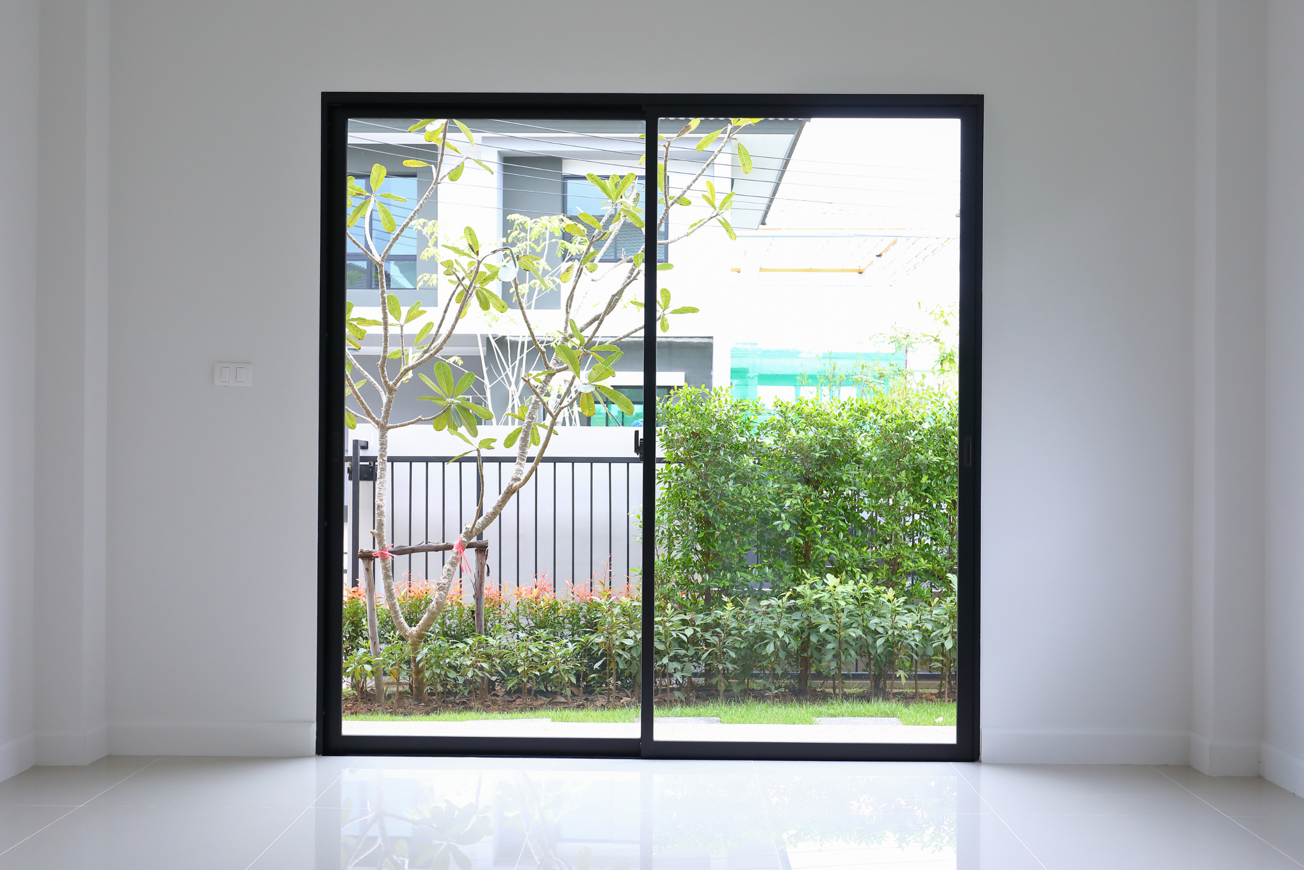 Sliding door after installation
